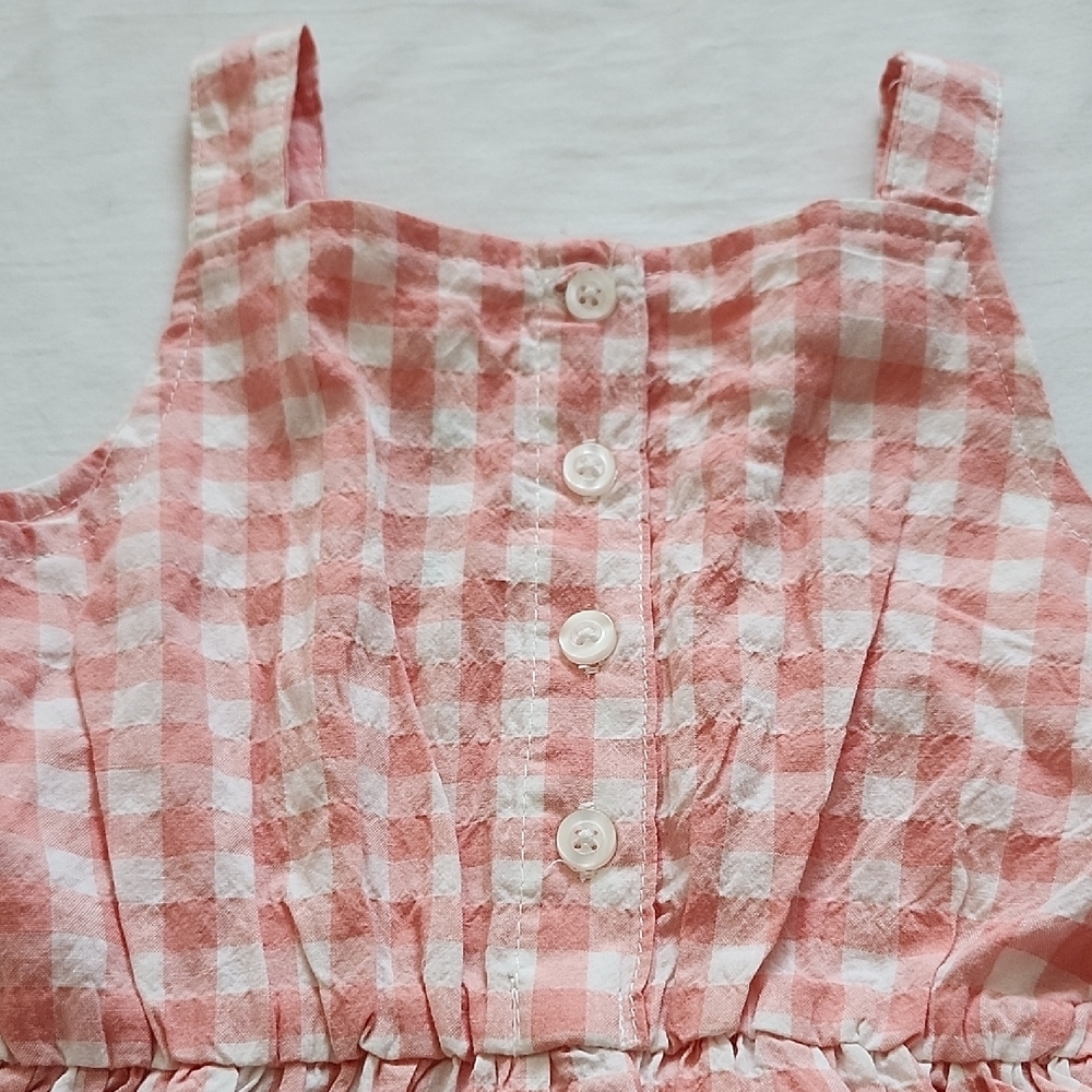 Little Lass Pink Checkered Dress - Picture 4 of 4